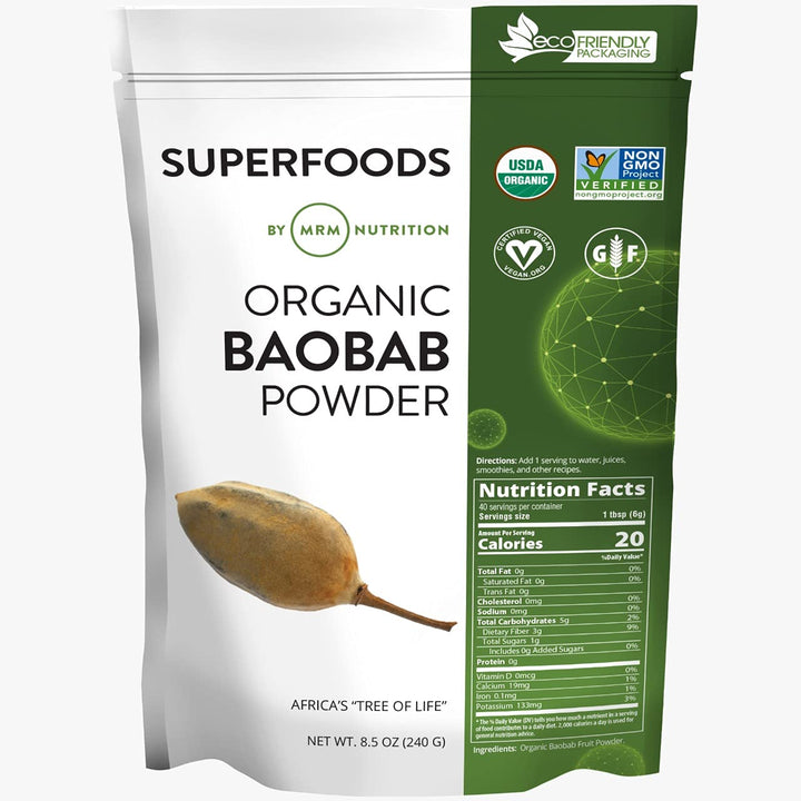 Nutrition Organic Baobab Powder | Superfoods | Digestive Health | Antioxidant | 40 Servings
