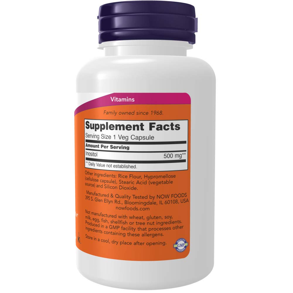 Now Foods 500 mg Inositol , 100 Capsules - Pack of 2
