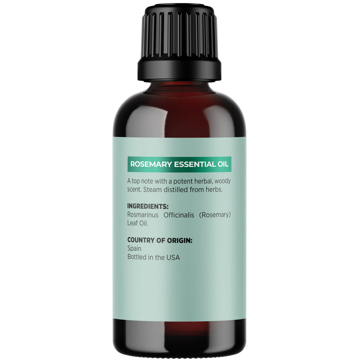 Pure Rosemary Essential Oil for Aromatherapy - Pure Rosemary Oil for Hair Skin and Nails - Refreshing Rosemary Essential Oil for Diffusers Plus Dry Scalp Treatment and Hair Oil for Shine