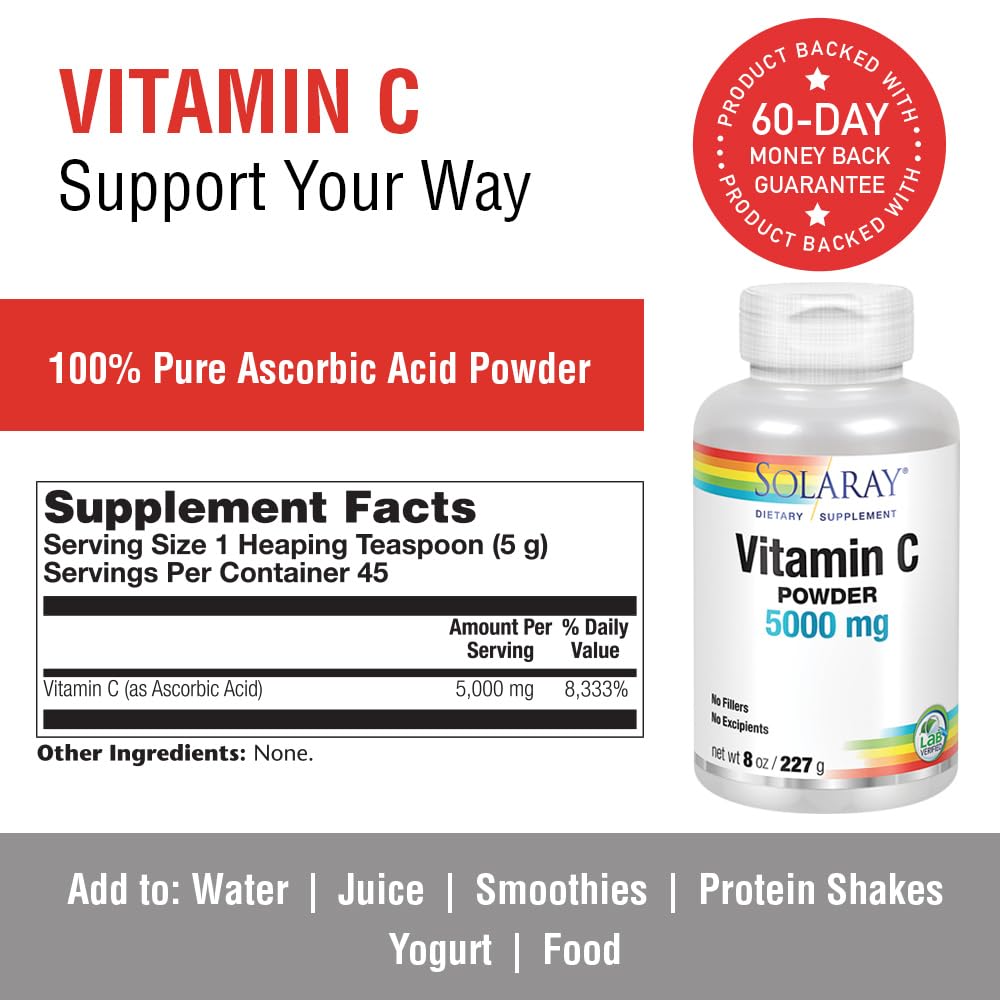 SOLARAY Vitamin C Crystalline Powder 8 oz Powder