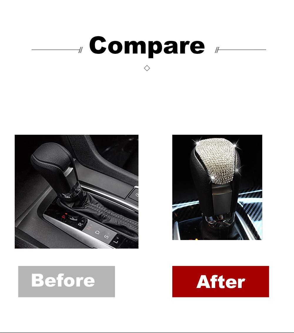 Gear Box Shifter Bling Crystal Accessory Interior Cover Compatible for Honda Civic