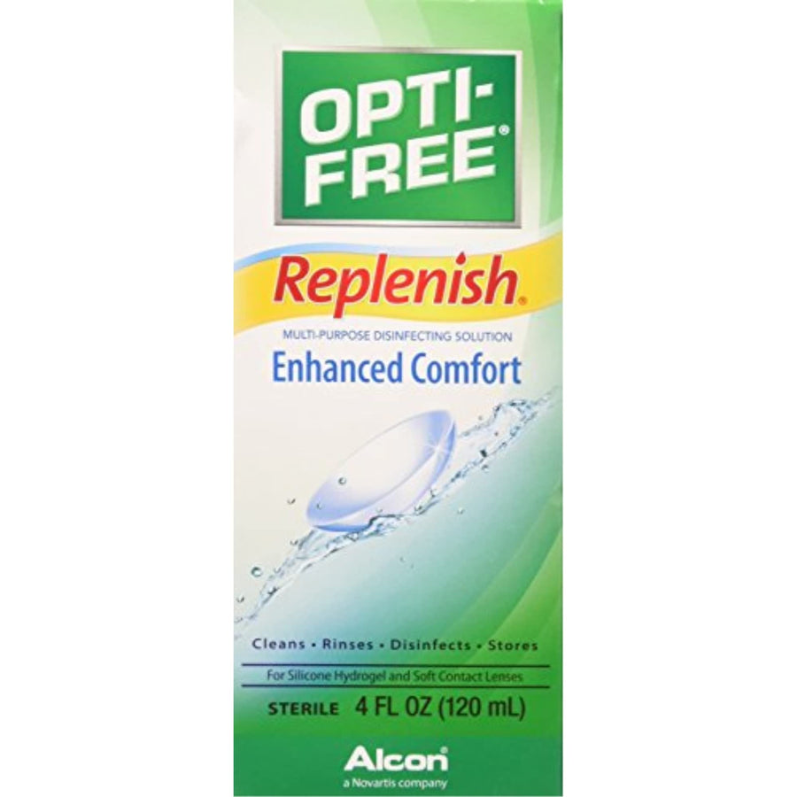 Opti-Free replenish solution for contact lenses 4 oz