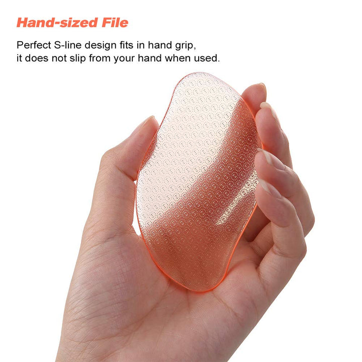 Glass Foot File Callus Remover, Crystal Pedicure Foot Rasp Callous Shaver, Portable Hand Sized Foot Scraper for Cracked Heel - Orange