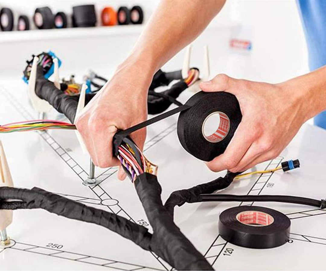 Razor + (6) Tesa 51036 High Heat Electrical Tape for Wire Harness, Cables for Automotive Engine, Protect Against High Temperature, Abrasion, Chemical &amp; Fluid