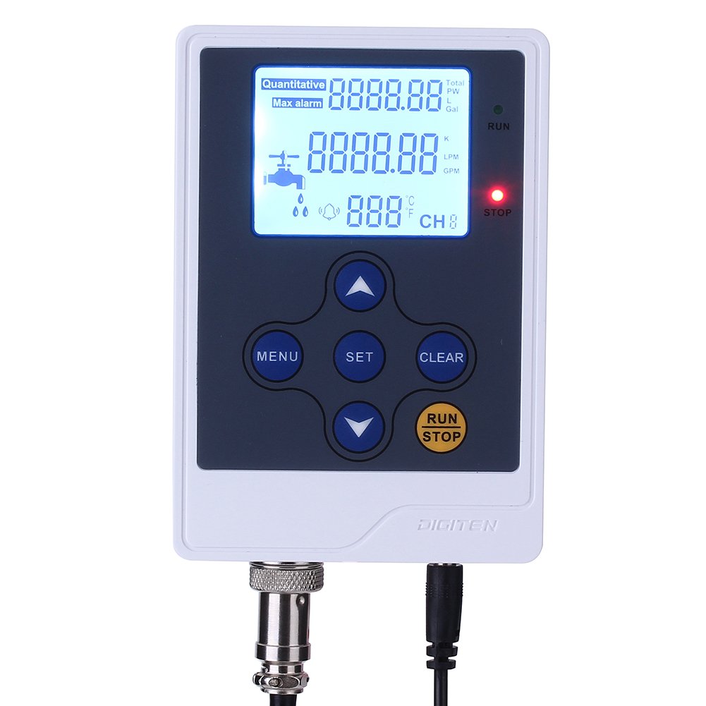 DIGITEN Water Liquid Flow Rate Volume Digital Display F