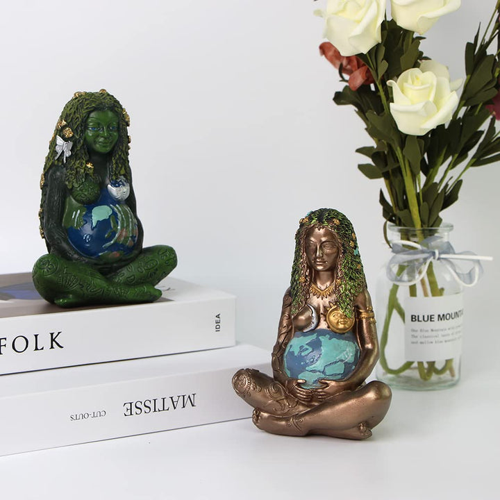 Mother Earth Statue, Gaia Statue Mother Earth Nature Resin Figurine Suit for Witchy Room Spiritual Room Altar Decor FD08859417