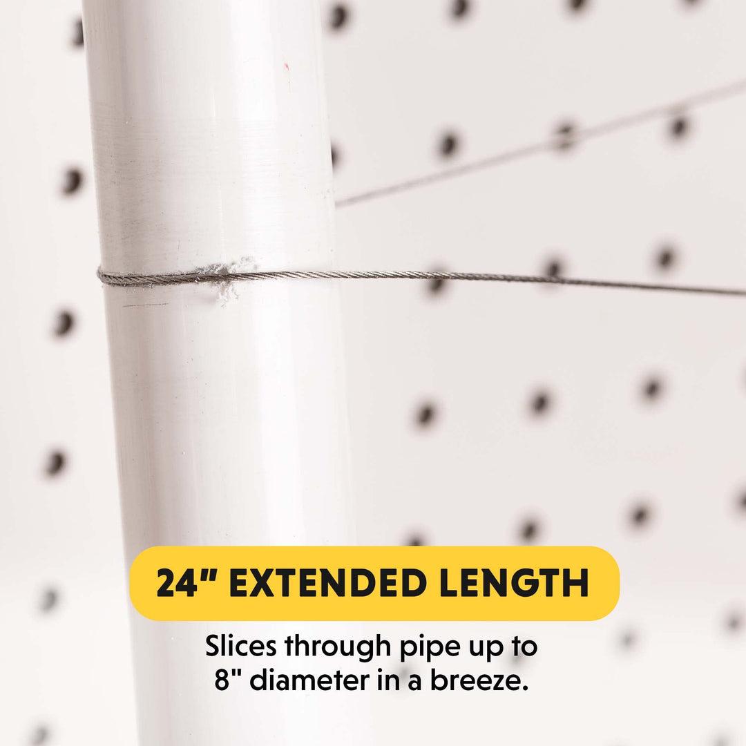 PVC Pipe Cable Saw #858-24-Inch - Serrated and Cuts PVC, PE, and ABS Pipes - Hand Tools, Orange, Silver