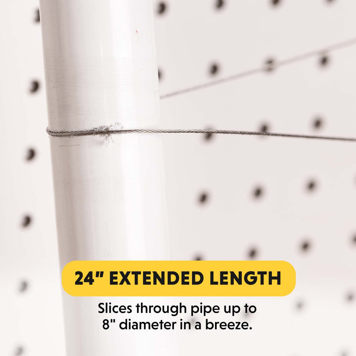 PVC Pipe Cable Saw #858-24-Inch - Serrated and Cuts PVC, PE, and ABS Pipes - Hand Tools, Orange, Silver