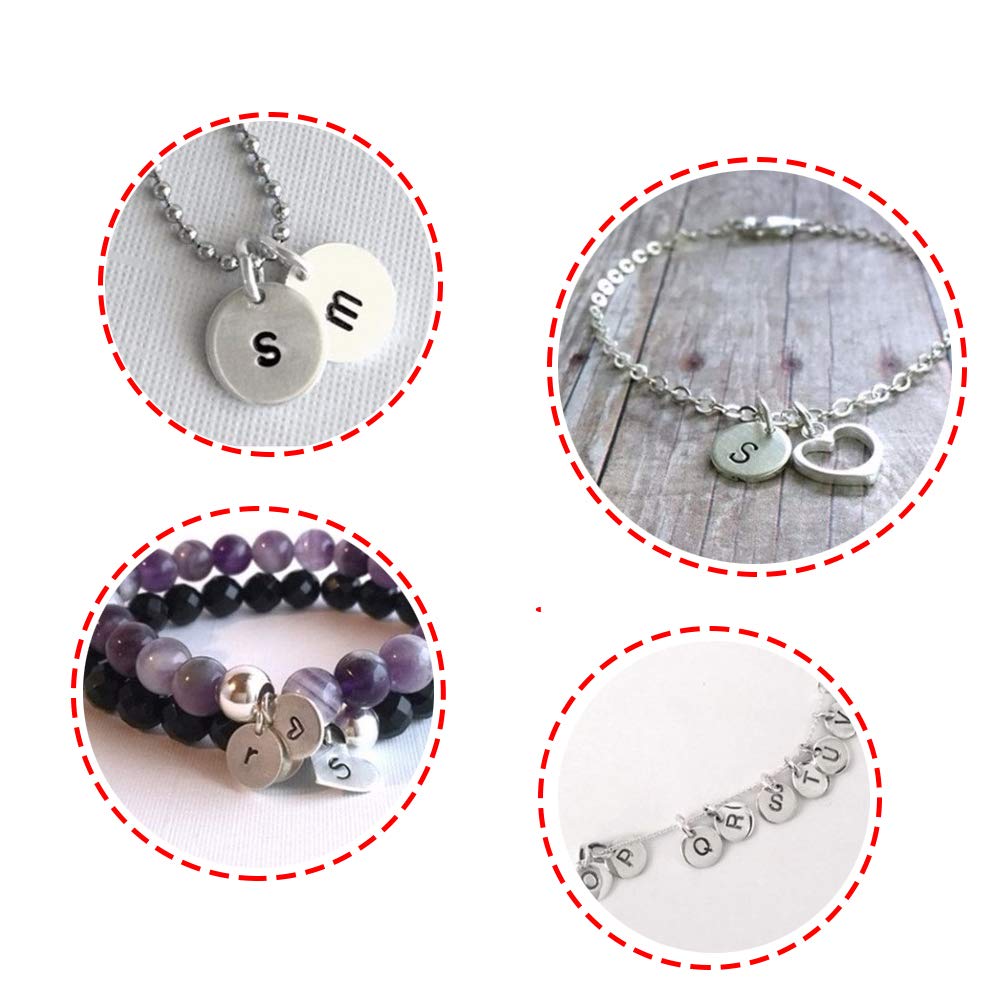 Royee 100 Pcs Flat Blank Stamping Tag Stainless Steel Mini Discs Pendants Charms for Earring Jewelry DIY Making Bracelet Necklace Keychain Craft Art Project (10 mm)