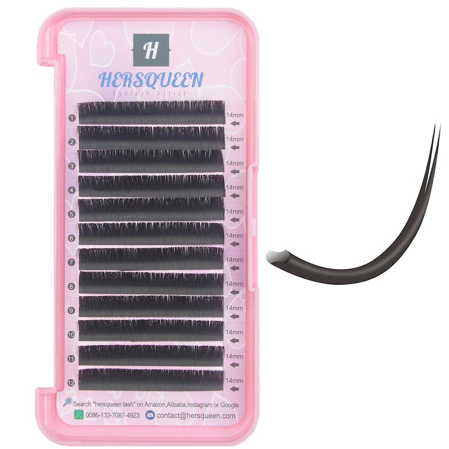 0.20-D, 11Mm Length: 0.2 Ellipse Eyelash Extensions Flat Lashes As Soft As 0.05 Lashes Cashmere Faux Mink Individual Eyelash Extensions Ellipse Lash C Curl D Curl Faux Mink Volum