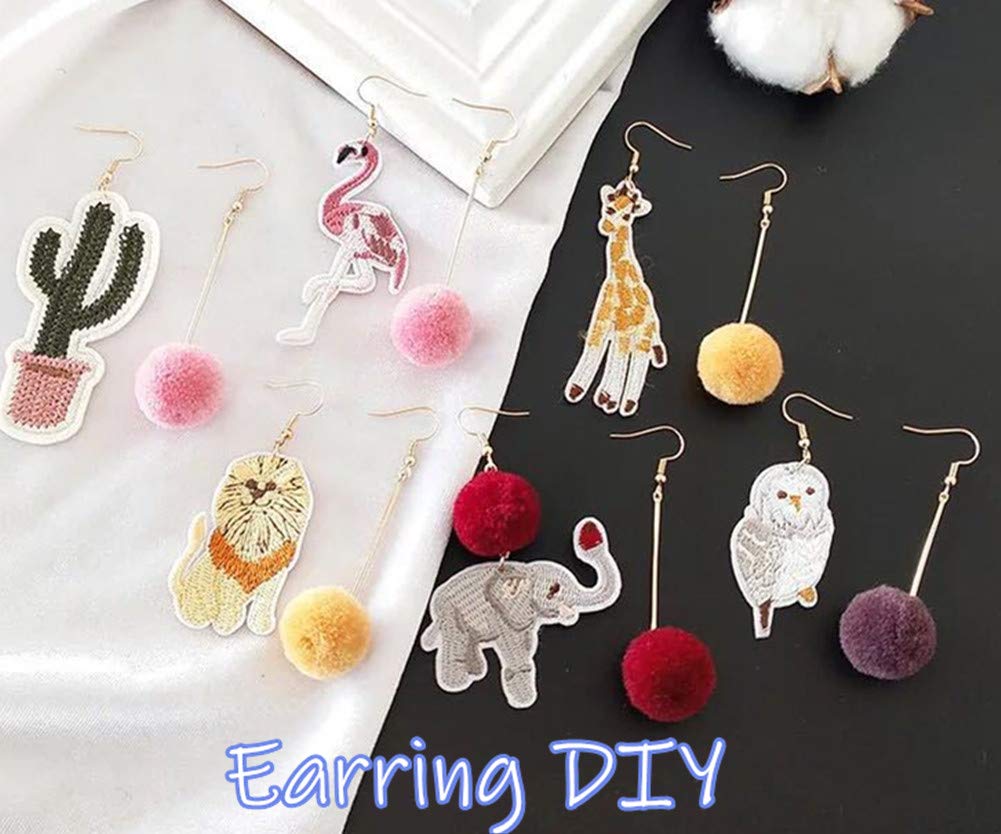 21 Pieces Zoo Animals Iron on Patches Cute Embroidered Panda Giraffe Lion Flamingo Squirrel Rabbit Sewing Patches Appliques for Shoes Clothes Backpacks Embellishments