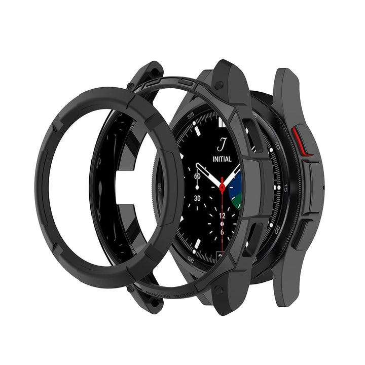 Compatible with Samsung Galaxy Watch 4 Classic Case 46mm, Protective Edge Case with Bezel Ring Cover Case Frame for Galaxy Watch 4 Classic 46mm (Black/Blue/Red/White/Green, Watch4 Classc 46mm)