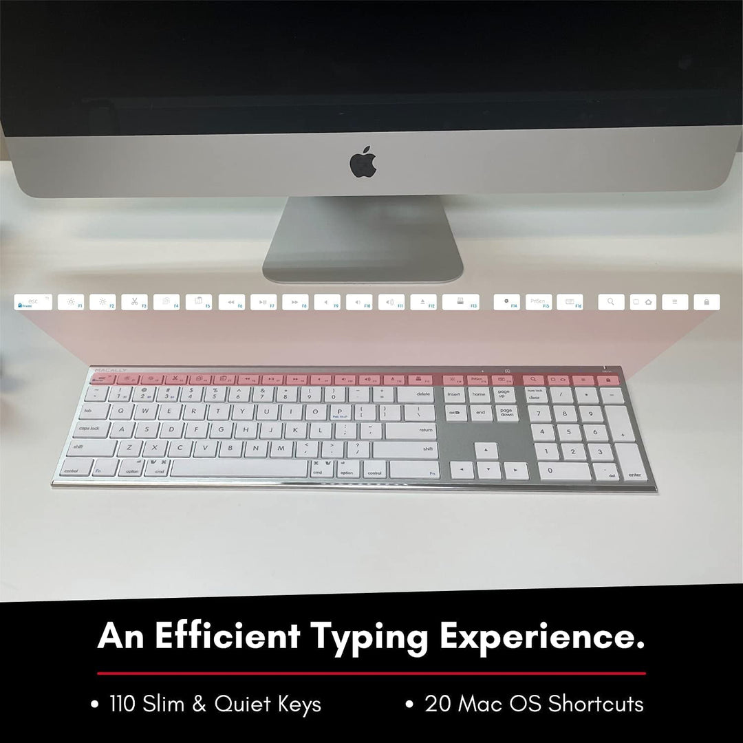 Macally Bluetooth Keyboard for Mac, Compatible Apple Ke