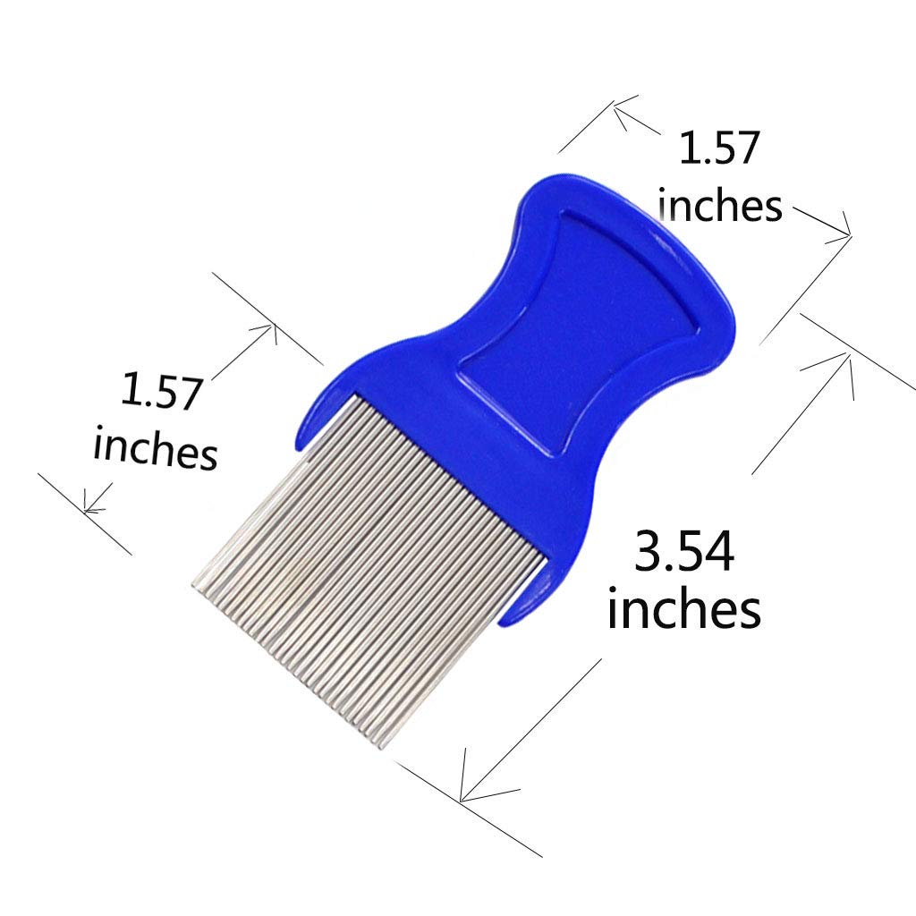 4 Pcs Hair Combs, Removal with Metal Teeth and Double Sided Grooming Fine Tooth Hair Combsï¼Å’Removing Dandruff Flakes