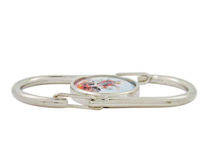 St. Michael Religious Mask Holder Extender Hook to Increase Ear and Head Comfort from Pressure, Silver Tone 2 Inch