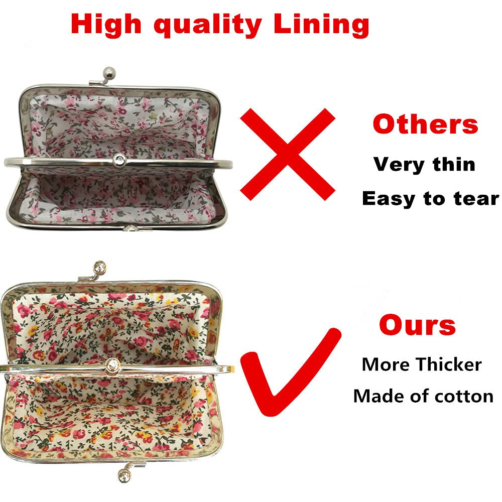 Cute Buckle Coin Purses Vintage Pouch Kiss-lock Change Purse Wallets