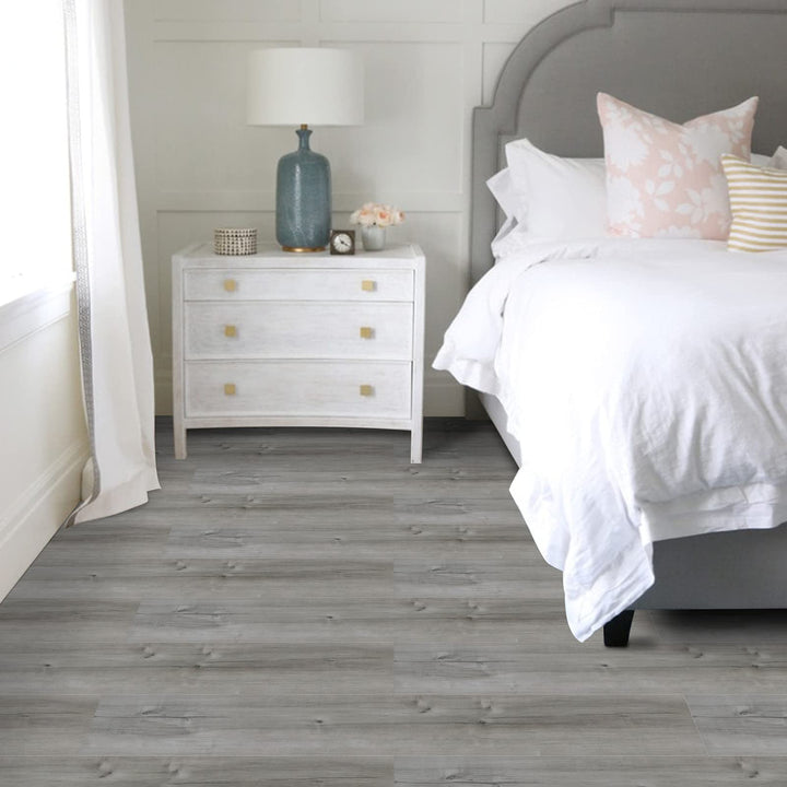 Peel and Stick Floor Tile, 36in×6in, Natural Grey Wood 