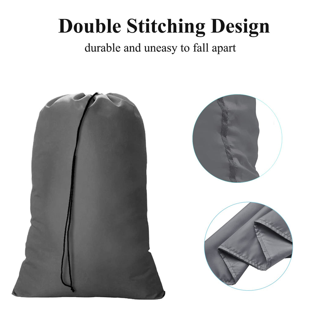 Laundry Bag 28x45 inch, 2 Pack Laundry Sacks with Drawstrings Extra Large Travel Laundry Bag Hamper Liner Heavy Duty Dirty Clothes Organizer Storage Bag Easy Fit a Laundry Hamper or Basket