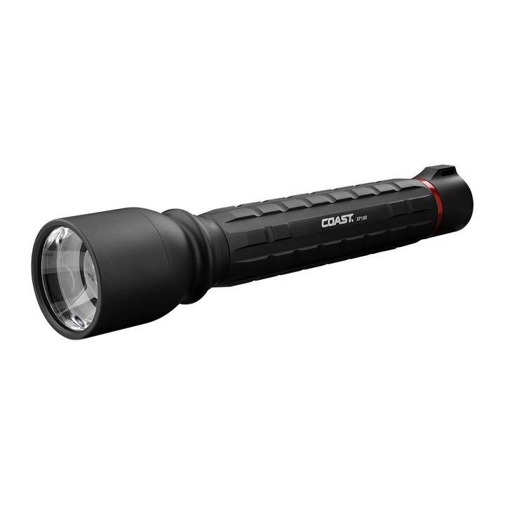 XP18R 3650 Lumen USB-C Rechargeable-Dual Power LED Flashlight with Pure Beam Slide Focus and Top Grade Aluminum Build,Black, 30323