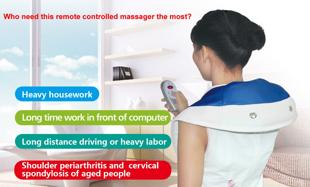 Remote Control Deluxe Neck and Shoulder Percussion Massager