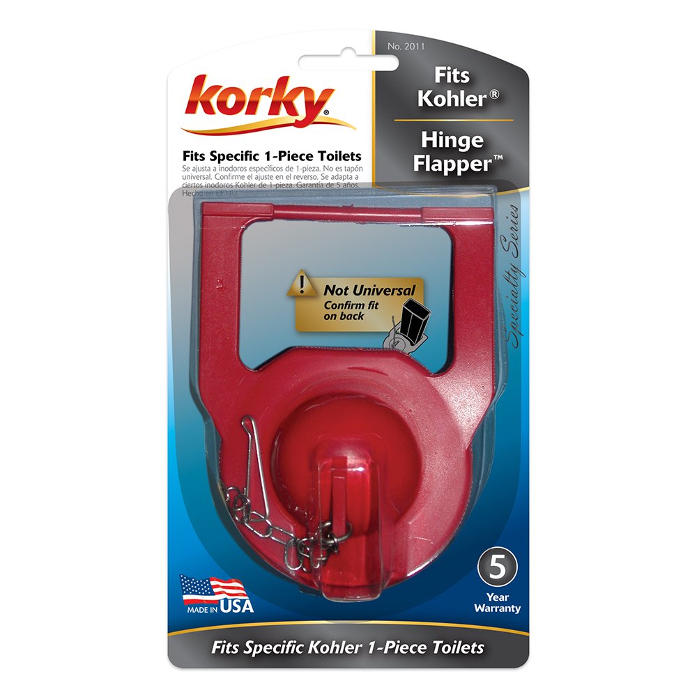 Korky 2011BP Hinge Flapper For Kohler Toilet Repairs - 