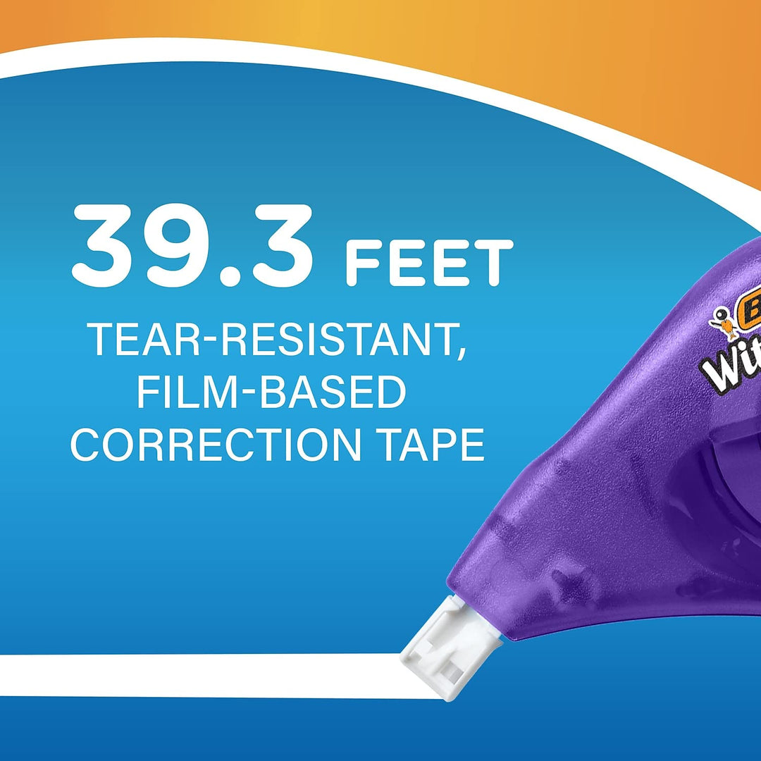 Wite-Out Brand EZ Correct Correction Tape, 39.3 Feet, 2-Count Pack of white Correction Tape, Fast, Clean and Easy to Use Tear-Resistant Tape Office or School Supplies