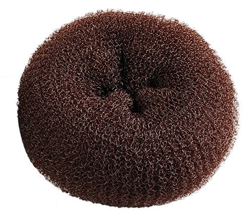 2 pieces Large Size Hair Bun Donut Maker, Ring Style Bun, Women Chignon Hair Donut Buns Maker,Hair Doughnut Shaper Hair Bun maker (3.5 in. ) (Brown)