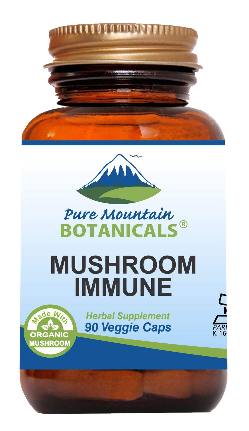 Mushroom Immune - 90 Kosher Capsules with 14 Powerful Mycelium Including Certified Organic Maitake - Reishi - Turkey Tail - Chaga - Cordyceps - Shiitake - Lions Mane