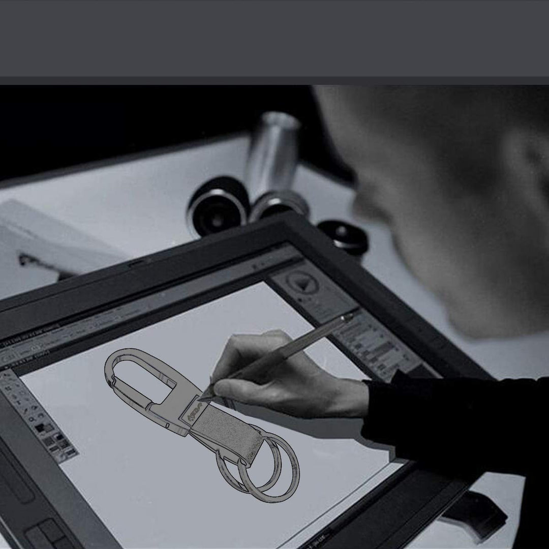 Key Chain with 2 Key Rings Leather Car Keychain for Men and Women