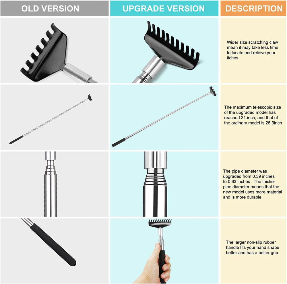 Oversized Portable Extendable Back Scratcher, Upgraded 