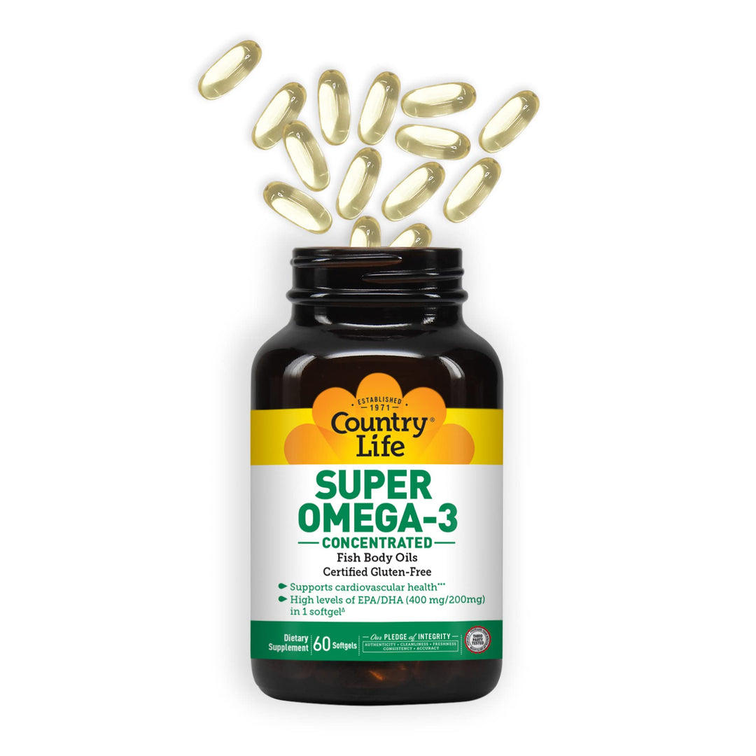 Country Life - Super Omega-3, Concentrated - 60 Softgel