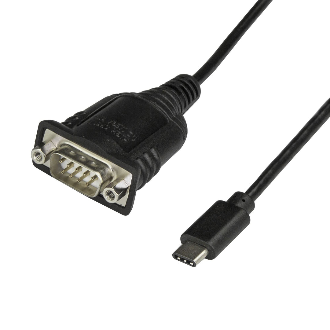 USB C to Serial Adapter Cable with COM Port Retention - 16 (40cm) USB Type C to RS232 (DB9) Serial Converter Cable - for PLCs, Scanners, Printers - Windows/Mac/Linux (ICUSB232PROC)