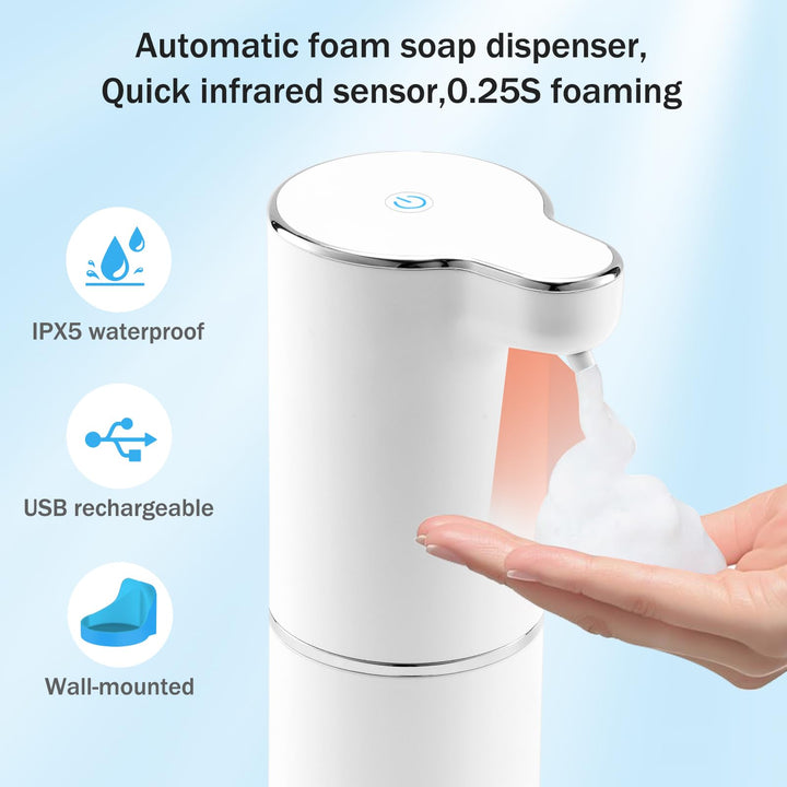 Automatic Foam Soap Dispenser Touchless: Rechargeable S