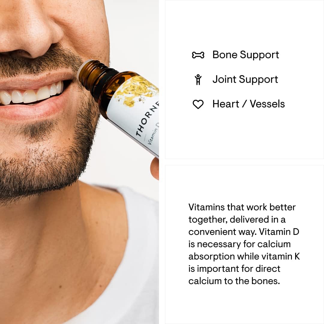Vitamin D + K2 Liquid with a metered Dispenser - Vitamins D3 and K2 to Support Healthy Bones and Muscles* - 1 Fl Oz (30 ml) - 600 Servings