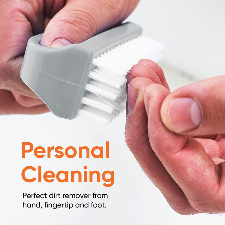 Superio Stiff Nail Brush with Handle 3 Pack Fingernail 
