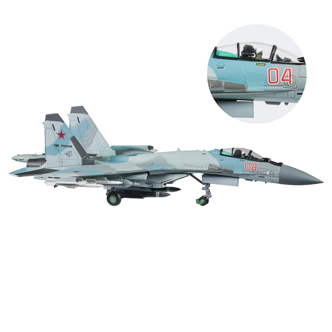 1/100 Scale SU-35 Attack Plane Metal Fighter Military Model Fairchild Republic Diecast Plane Model for Gifts Blue
