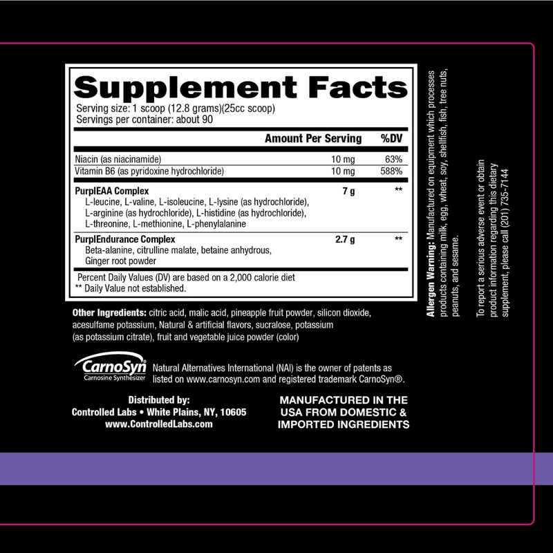 Controlled Labs Purple Wraath Purple Lemondae, 45-Servi
