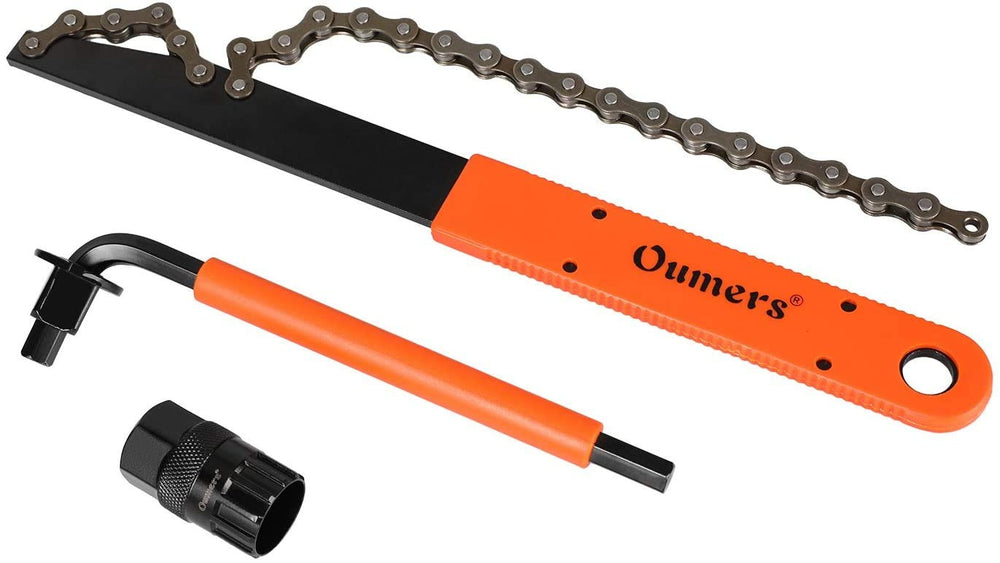 Bike Cassette Removal Tool with Chain Whip and Auxiliary Wrench Bicycle Sprocket Removal Tools, Bicycle Cassette Lock Ring Removal Freewheel Remover Wrench Sprocket Remover
