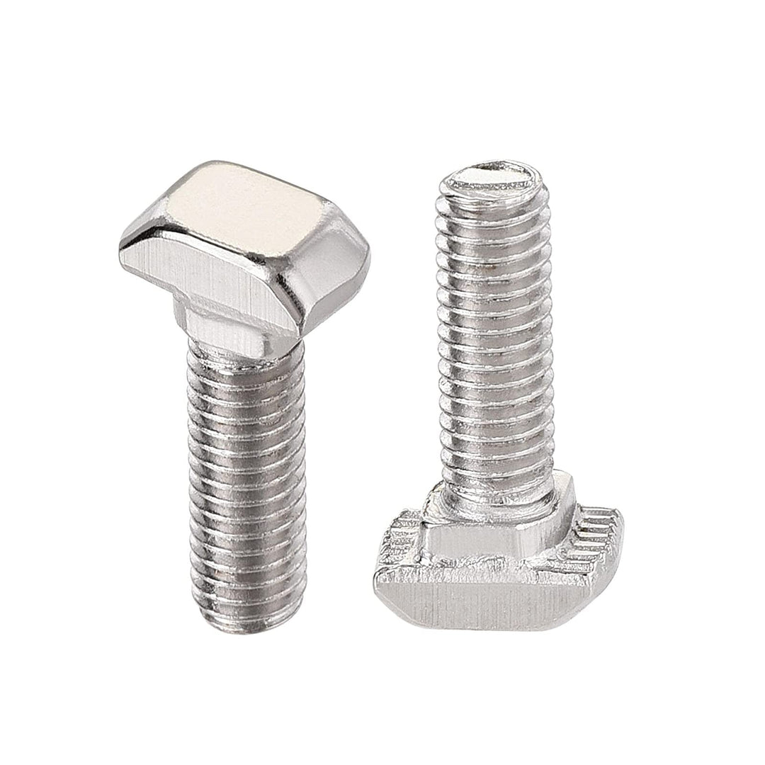 Metric M8 x 45mm Thread T Slot,Drop-in Bolt T-Bolt,Hammer Head Bolt,T Screw Stud for 4040 Series Standard 8mm T-Slot Aluminum Extrusion Profile,Carbon Steel Nickel Plated (4040 Series,15Pcs)