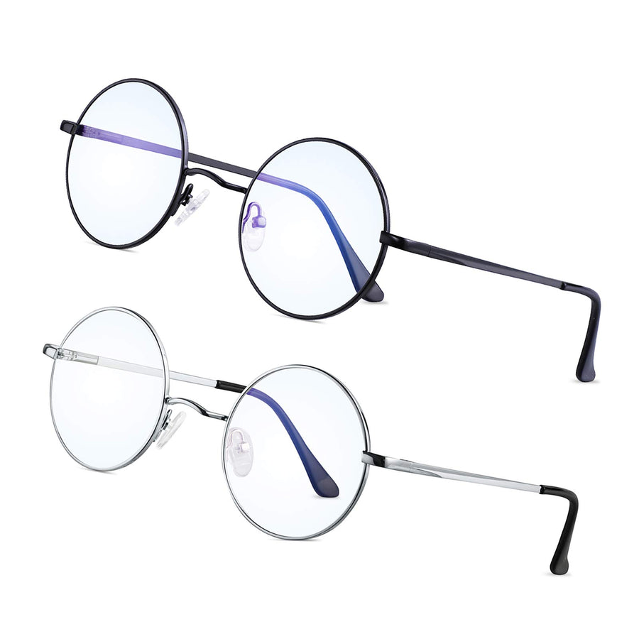 Brigtlaiff Round Blue Light Blocking Glasses for Men Wo