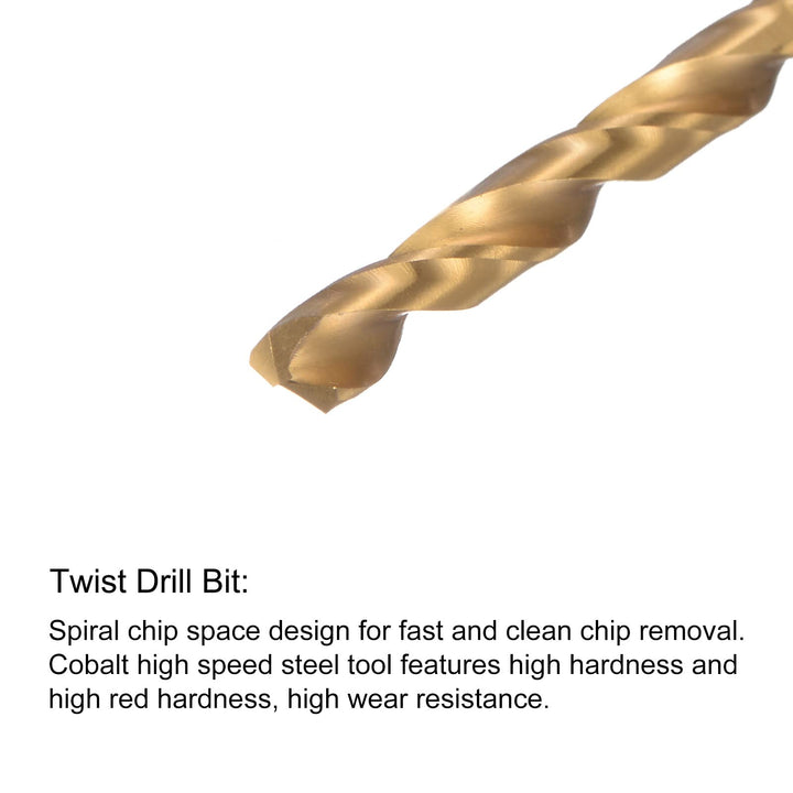 M5 x 0.8 Spiral Flute Tap and 4.2mm Twist Drill Bit Set, Metric Titanium Plated 6542 High Speed Steel Machine Threading Screw Thread Tap Drilling Tool