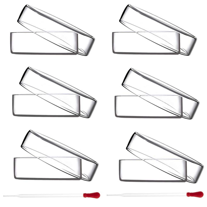 OLYCRAFT 6PCS Glass Petri Dishes High Borosilicate Glas