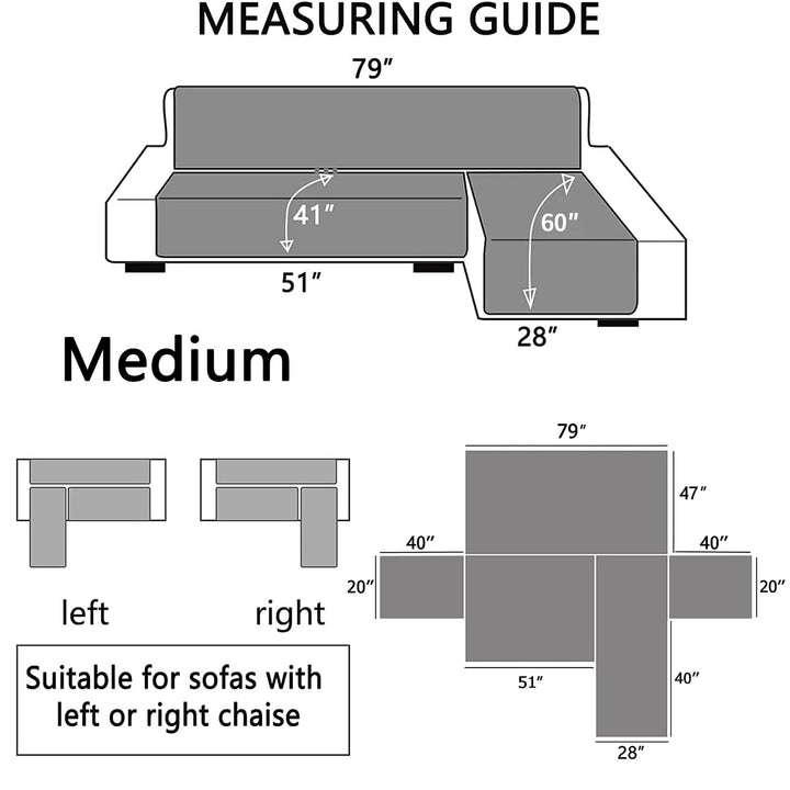 JIABOLANG Double Side L Shape Couch Cover Sectional Sof