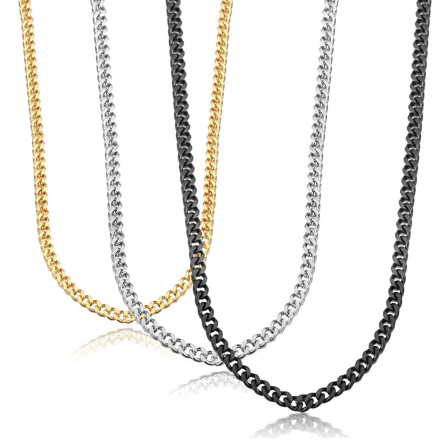 Jstyle 3.5mm Cuban Link Chain Necklace for Mens Women B