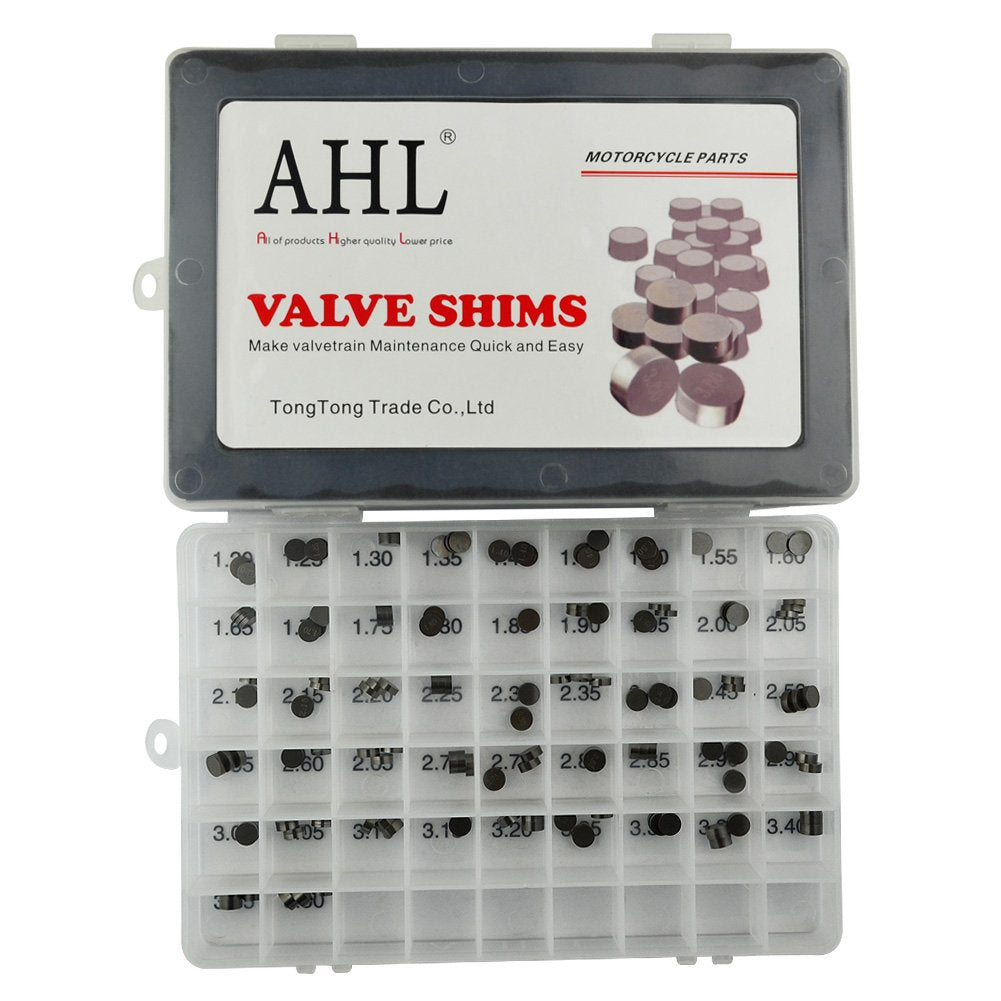 Adjustable Valve Shim Kit 7.48mm O.D. 1.20mm-3.50mm Thick for Kawasaki KX250F KX250 F 2004-2012 (141pcs)