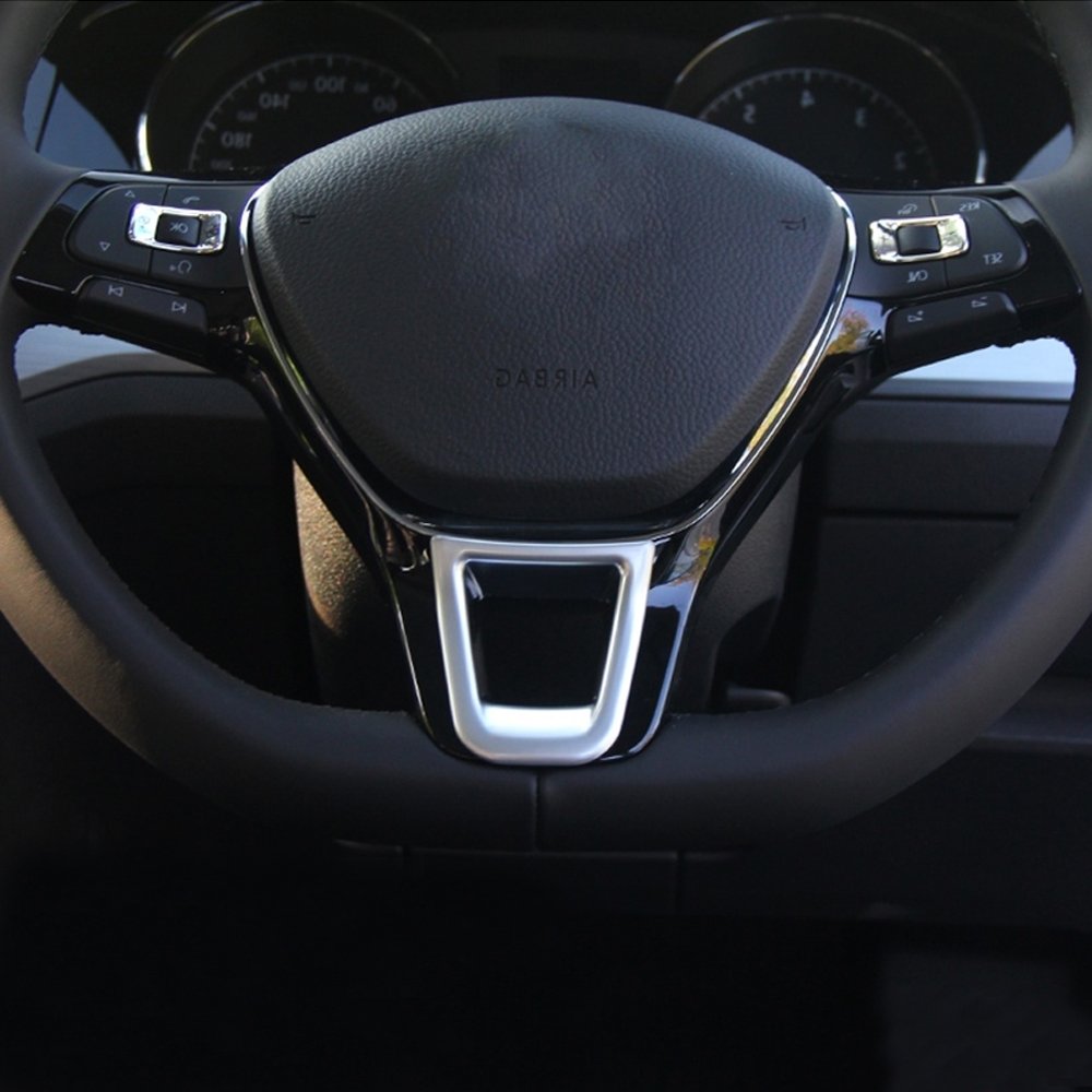 Car Interior Steering Wheel Cover Decoration Sticker fit for Volkswagen VW Golf 7 GTI MK7 Polo 2014 2015 Passat B72015 B8 Jetta MK5 MK6 2015