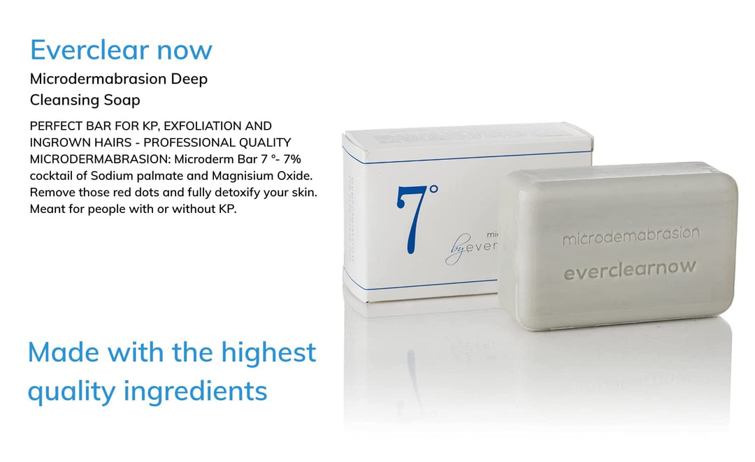 Microdermabrasion Keratosis Pilaris, Folliculitis &amp; Acne Exfoliating Deep Cleansing Scrub Soap, KP Bump Eraser, Back &amp; Butt Acne Exfoliant, Wash Cleanser - Rough, Bumpy &amp; Dry Skin Gets Rid Of Redness
