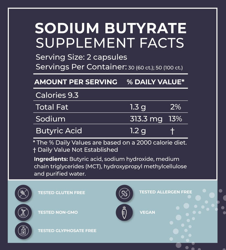 /E-Lyte - Sodium Butyrate 600 mg 100 caps