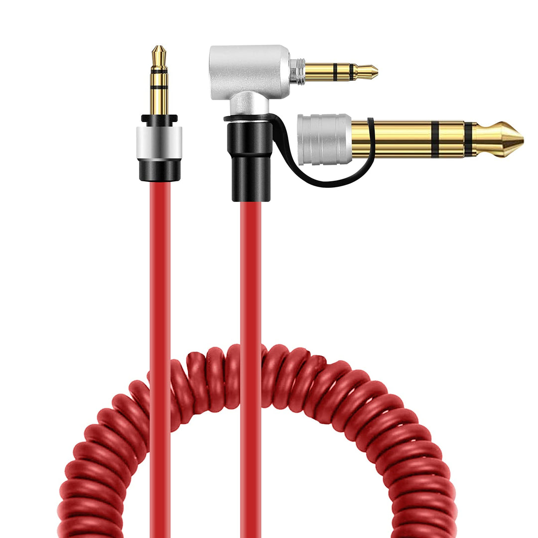 Replacement Red Aux Auxiliary Pro and Detox Edition Cable Wire Cord for Monster Solo Beats Studio Headphones by Dr Dre Solo Studio Solohd Headphones Cable