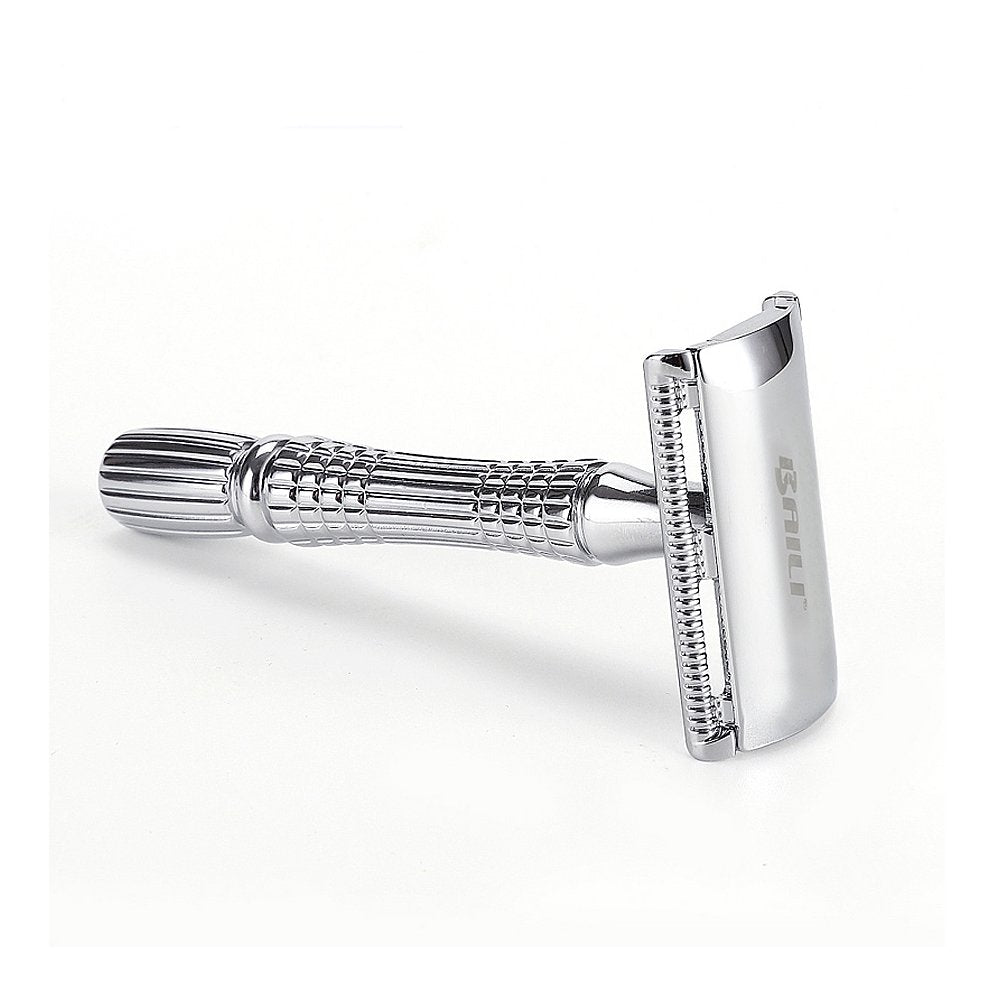 Classic Barber Double Edge Blade Shaving Safety Razor Shaver Knife Personal Beard Care Silver Color BD176